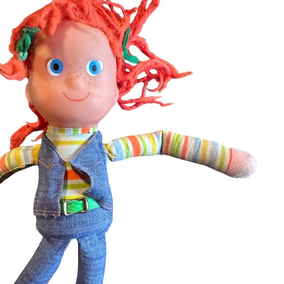 Vintage 1973 Mattel Jibby Jeaner Cloth Doll With Denim Outfit & Striped Shirt - - Picture 6 of 11